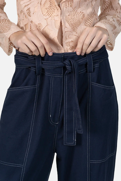 Calça Azul Pesponto Garimpo Adda