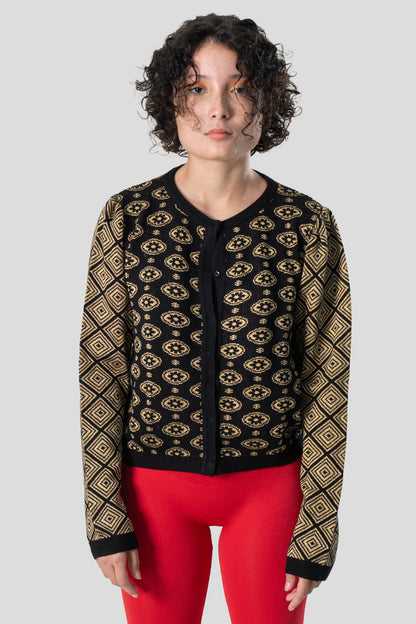 Cardigan Color Estampado Mixed