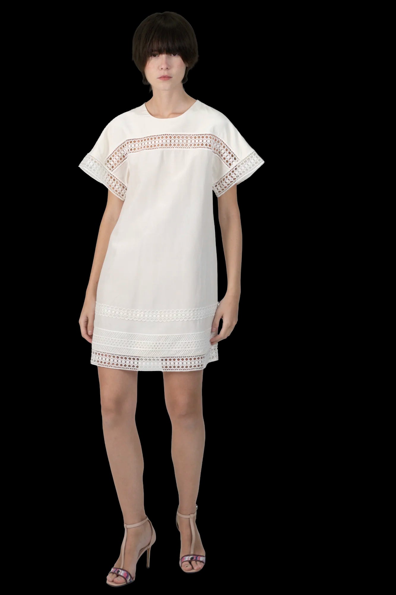 Vestido Creme Detalhe