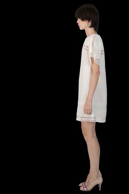 Vestido Creme Detalhe Burberry