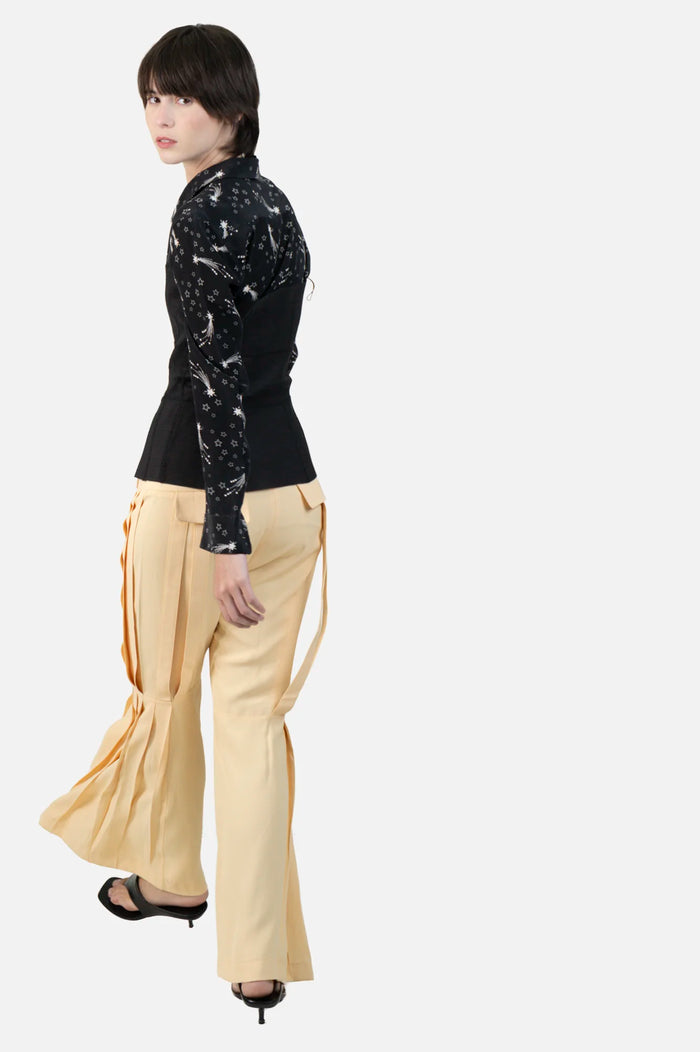 Calça Color Pregas