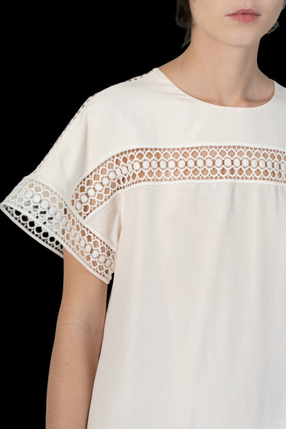 Vestido Creme Detalhe Burberry