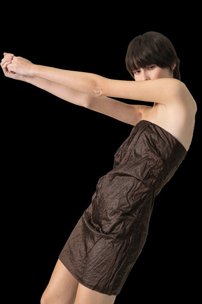 Vestido Marrom Textura NK