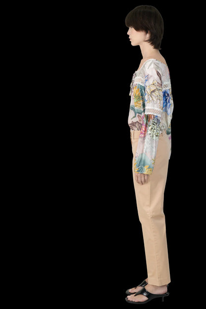 Calça Caqui Detalhe Lita Mortari