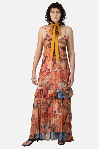 Vestido Color Plissado Farm