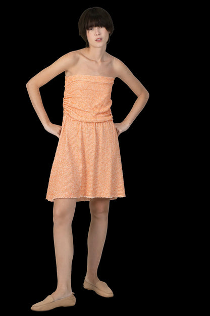 Vestido Laranja Textura Mixed