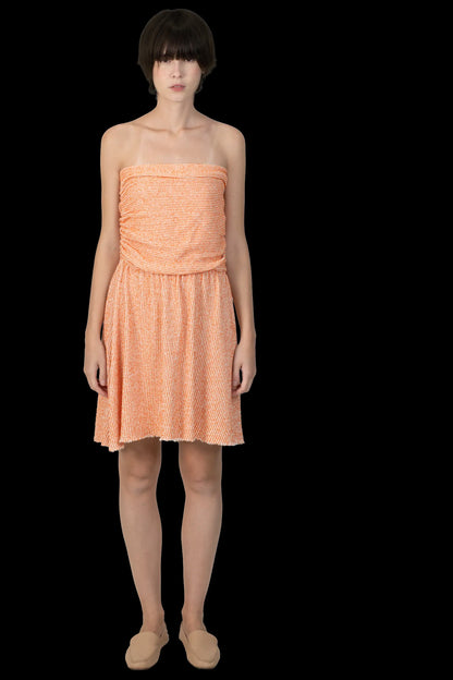 Vestido Laranja Textura Mixed