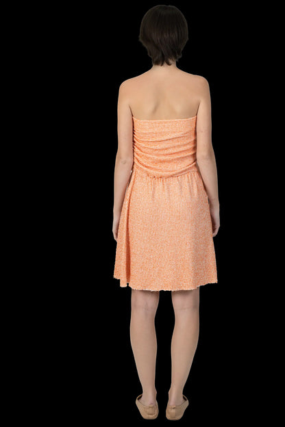 Vestido Laranja Textura Mixed