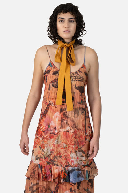 Vestido Color Plissado Farm