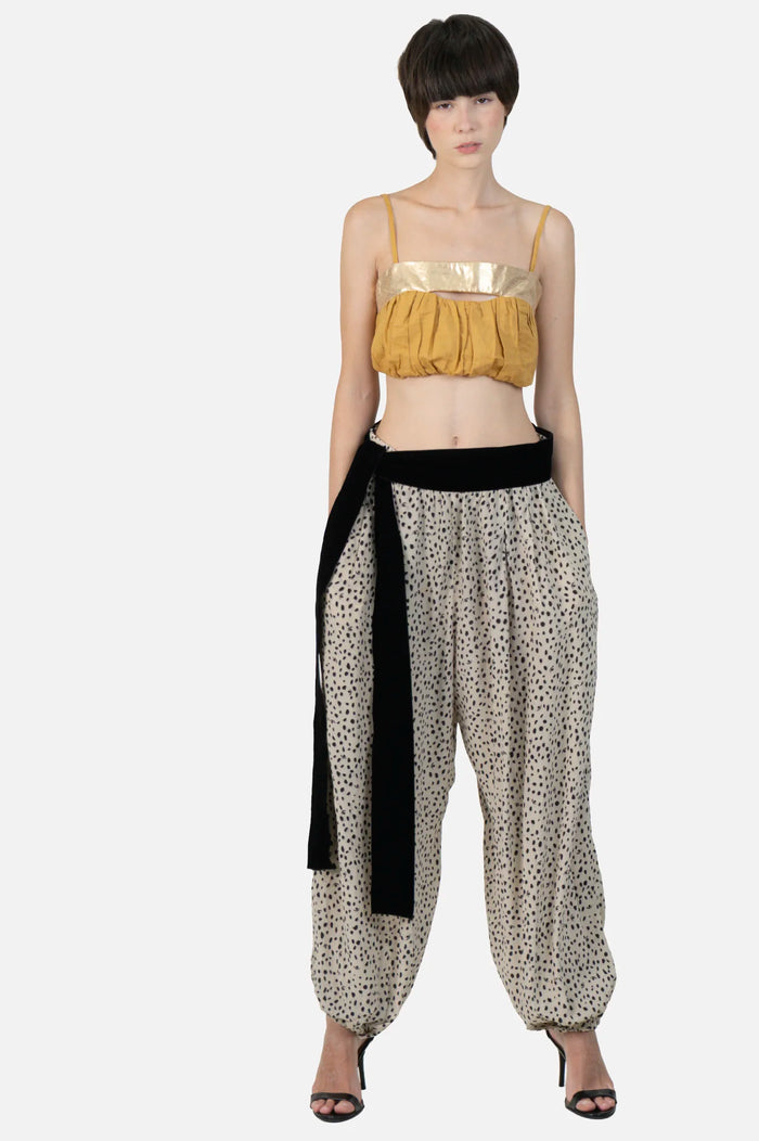 Cropped Bicolor Textura