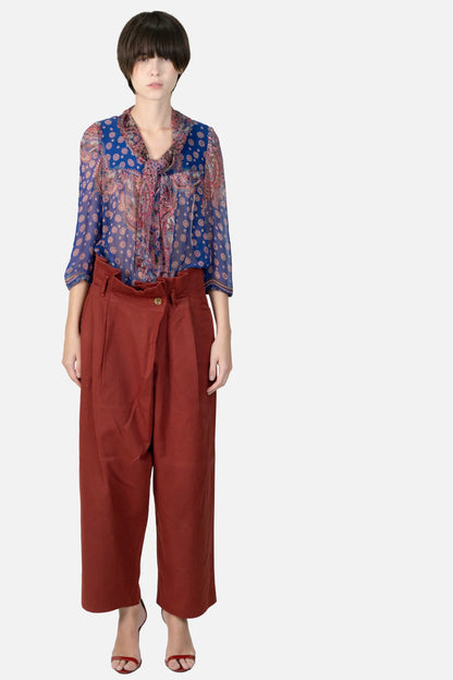 Calça Terracota Clochard Zara