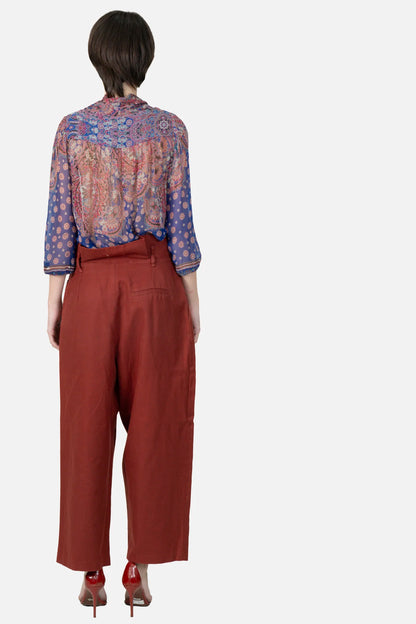 Calça Terracota Clochard Zara