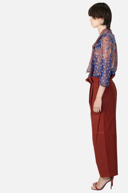 Calça Terracota Clochard Zara