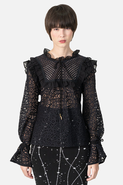 Blusa Preta Renda Agilità