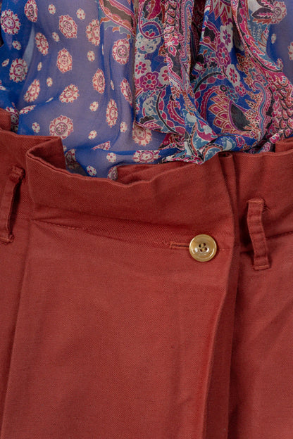 Calça Terracota Clochard Zara