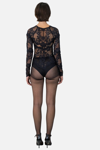 Body Preto Renda Garimpo Adda