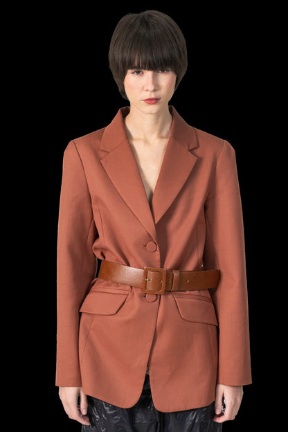 Blazer Marrom Detalhe NK
