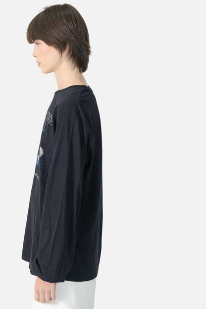 Blusa Preta Estampa NK