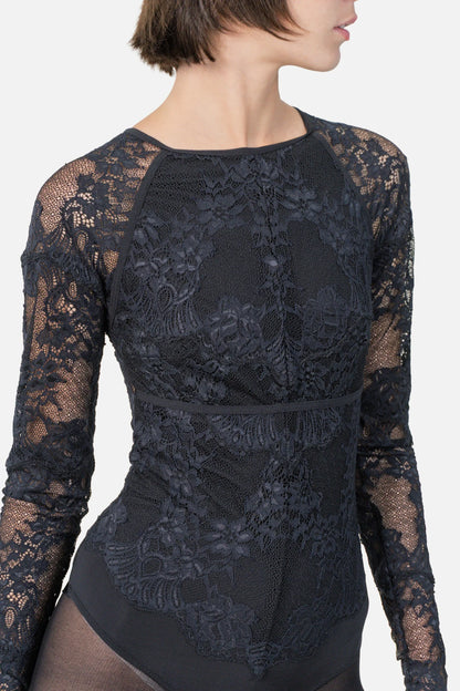 Body Preto Renda Garimpo Adda