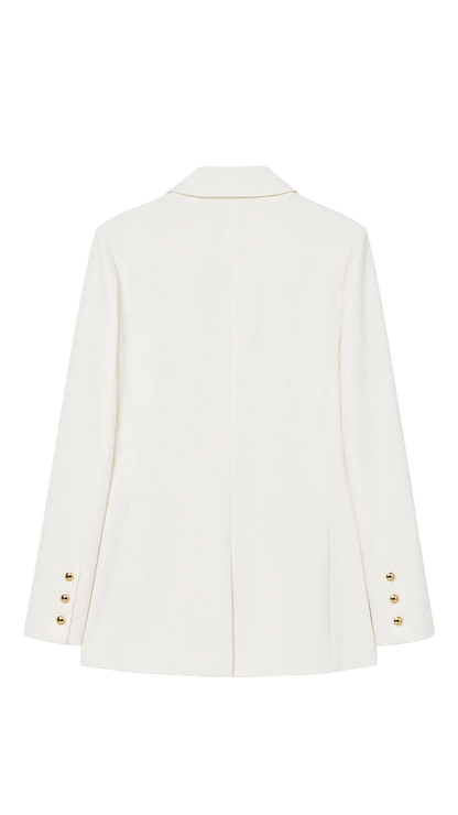 Blazer Branco Transpassado Mixed