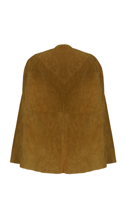 Poncho Caramelo Camurça Zara