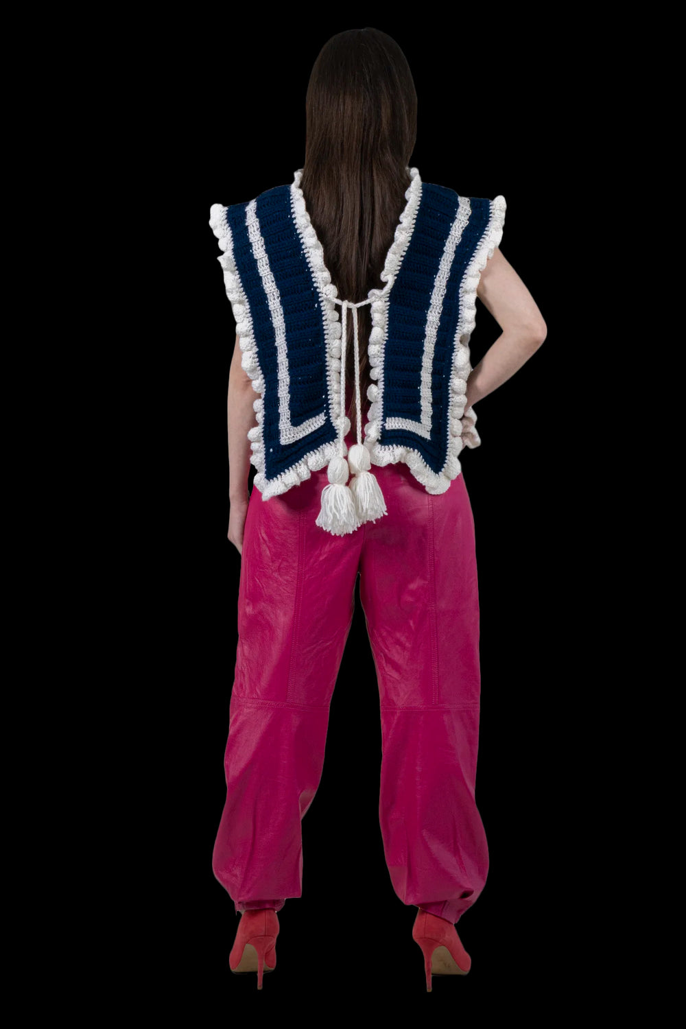 Colete Bicolor Croche