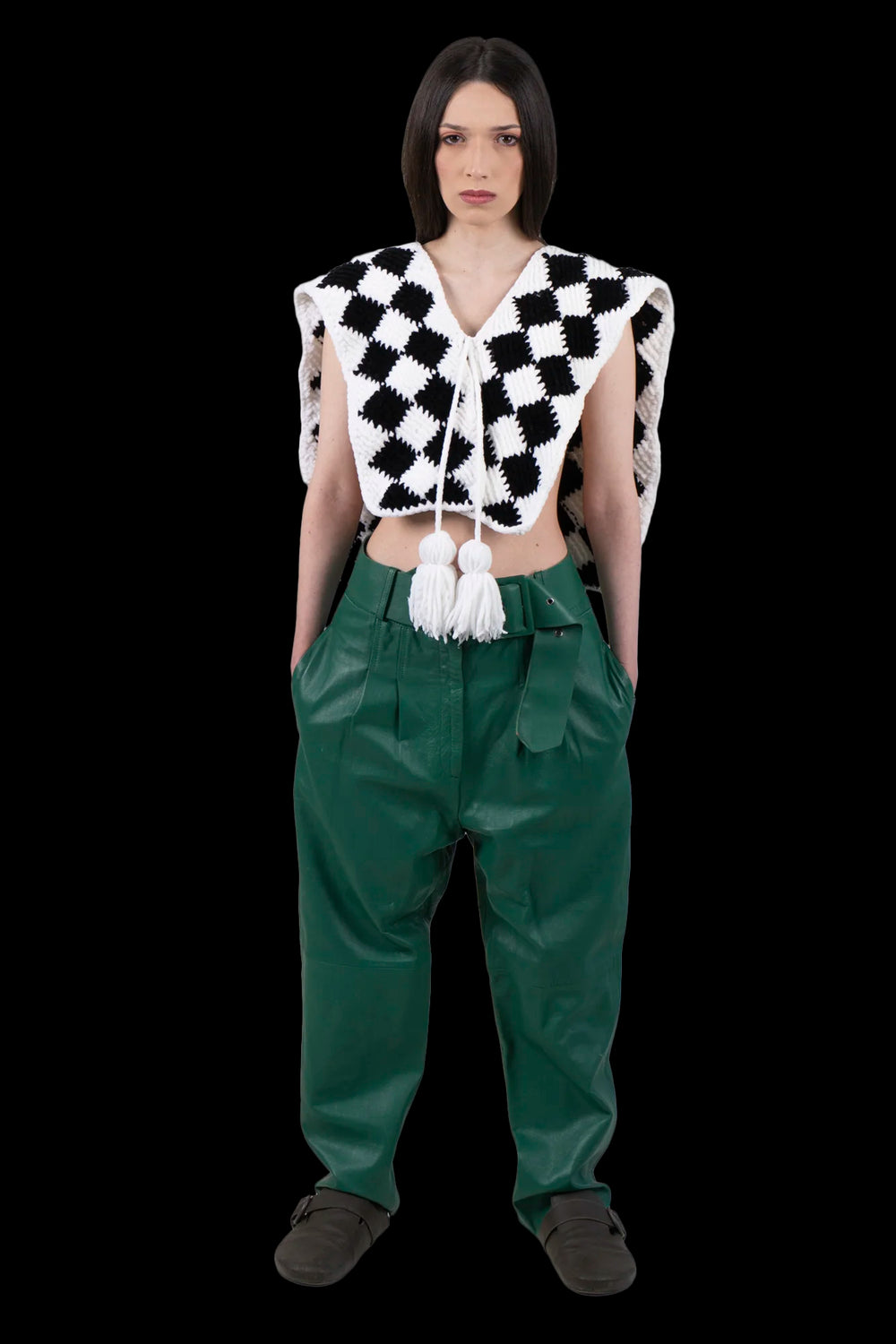 Colete Bicolor Croche