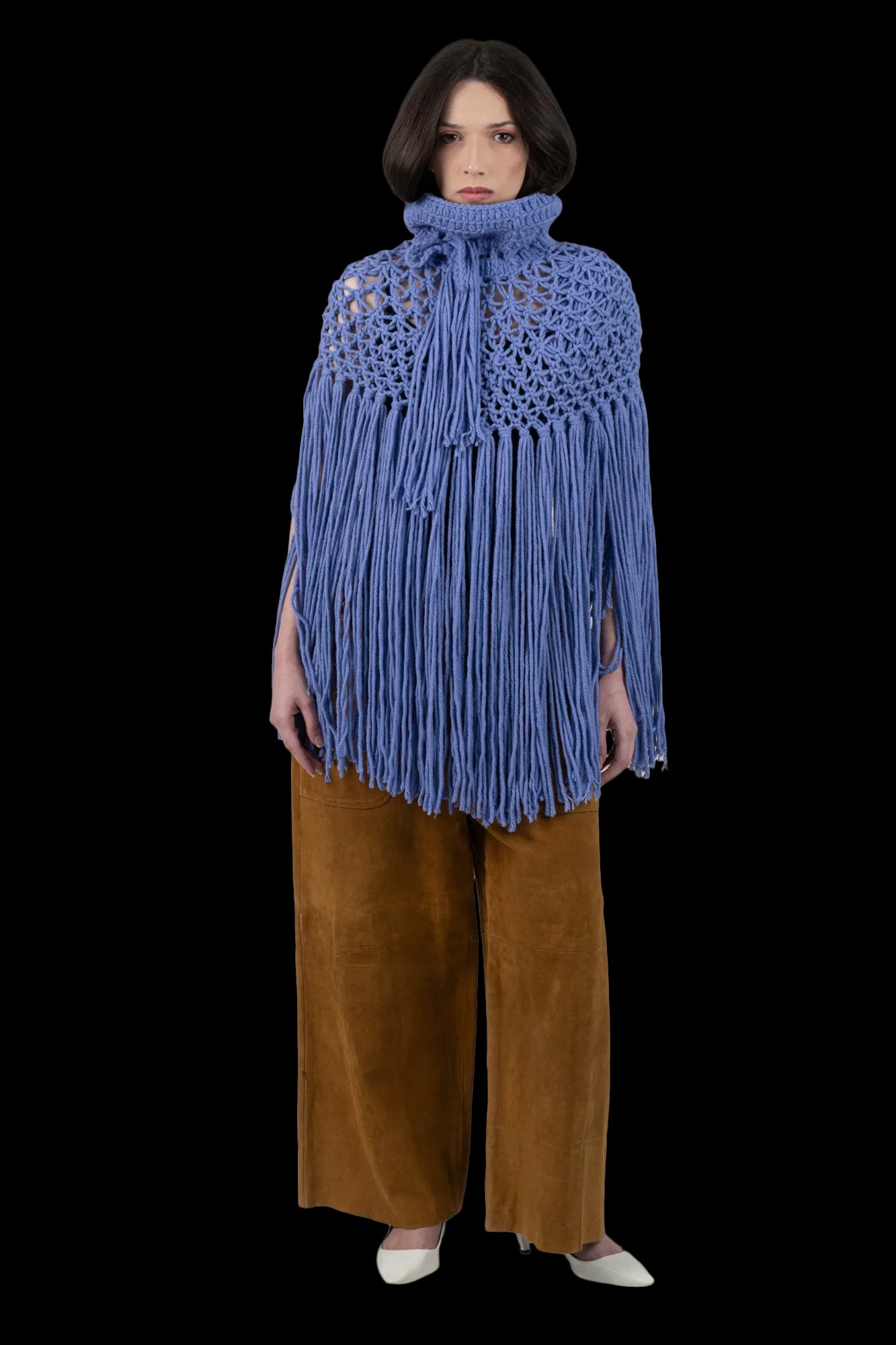 Poncho Lilas Croche