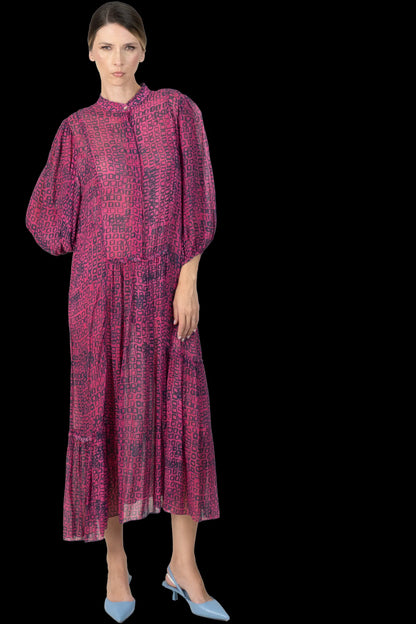 Vestido Estampado Detalhe Animale