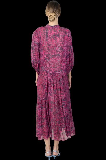 Vestido Estampado Detalhe Animale