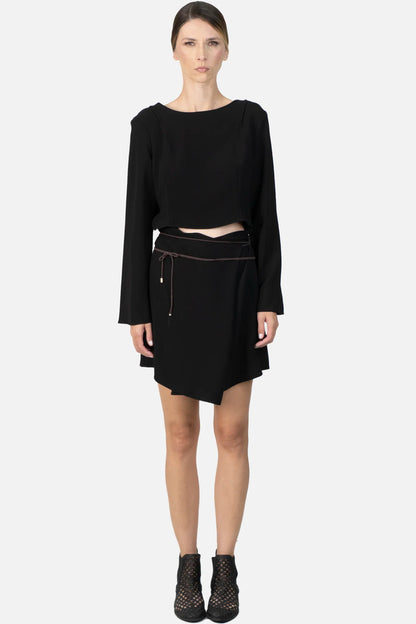 Vestido Preto Transpassado A.Brand