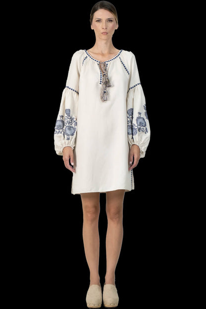 Vestido Creme Bordado SouQ