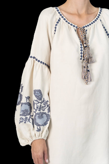 Vestido Creme Bordado SouQ