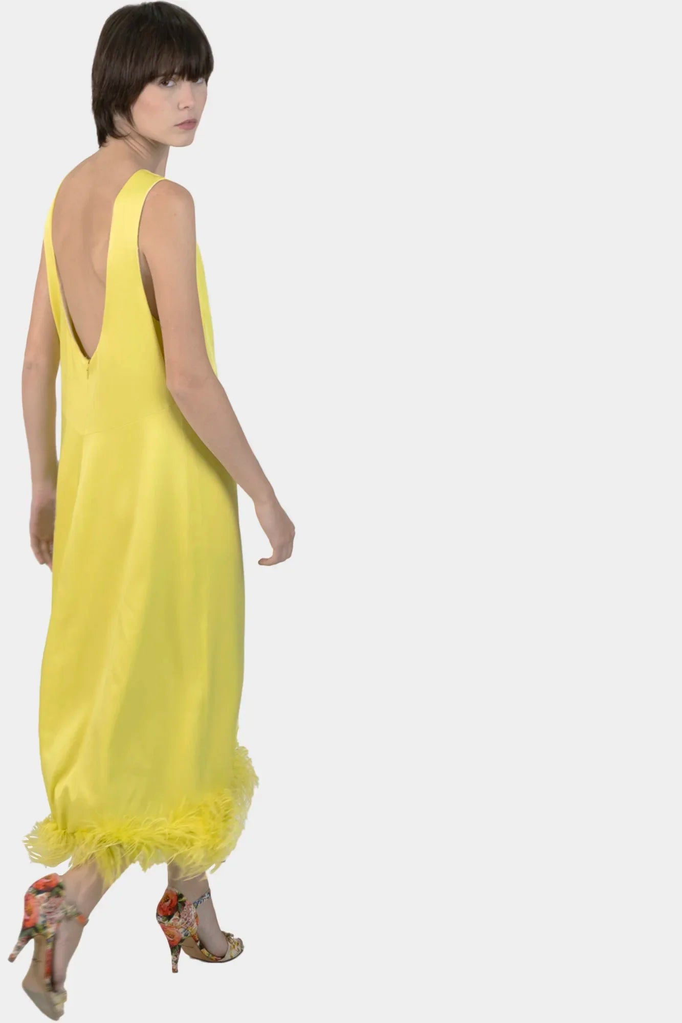 Vestido Color Pluma