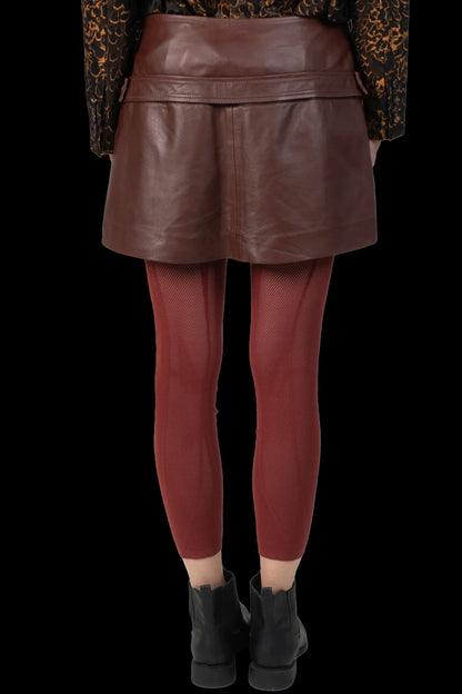 Saia Short Couro Cris Barros