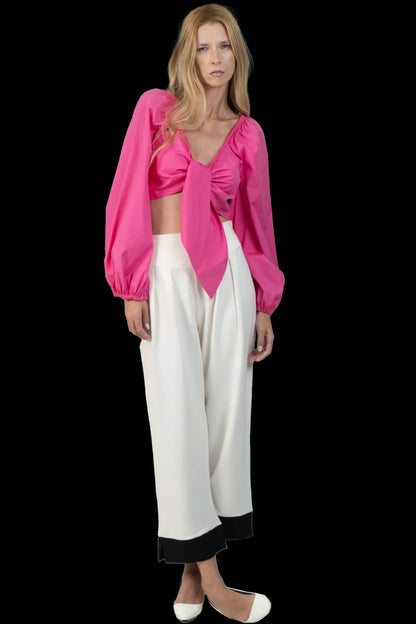 Cropped Rosa Detalhe NV