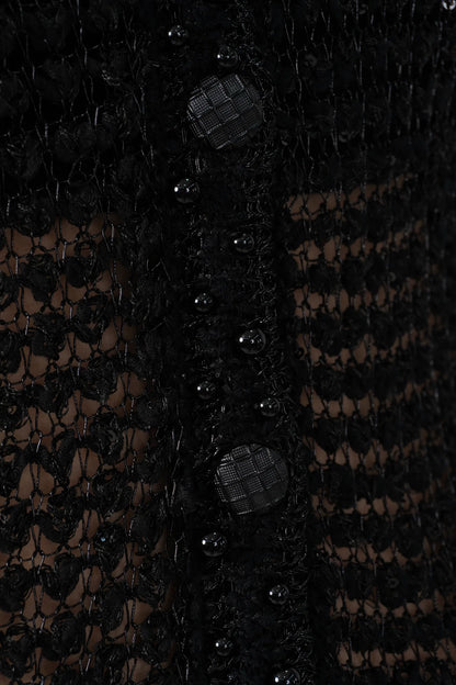 Cardigan Preto Detalhe Carol Bassi