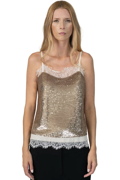 Camiseta Paetê Detalhe Talie NK