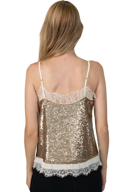 Camiseta Paetê Detalhe Talie NK
