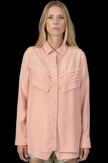 Camisa Rosé Detalhe Paula Raia
