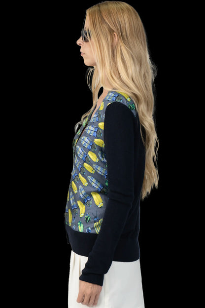 Cardigan Color Detalhe Tory Burch