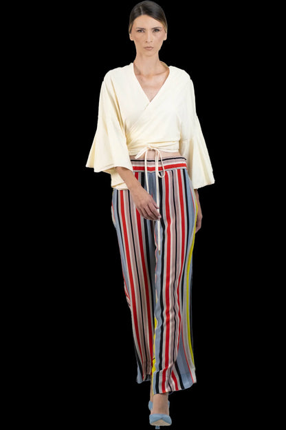 Cropped Creme Transpassado Paula Raia