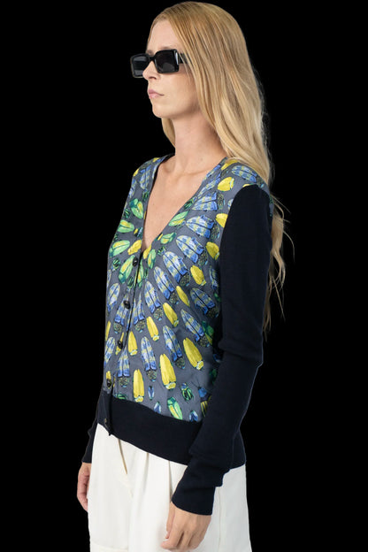 Cardigan Color Detalhe Tory Burch