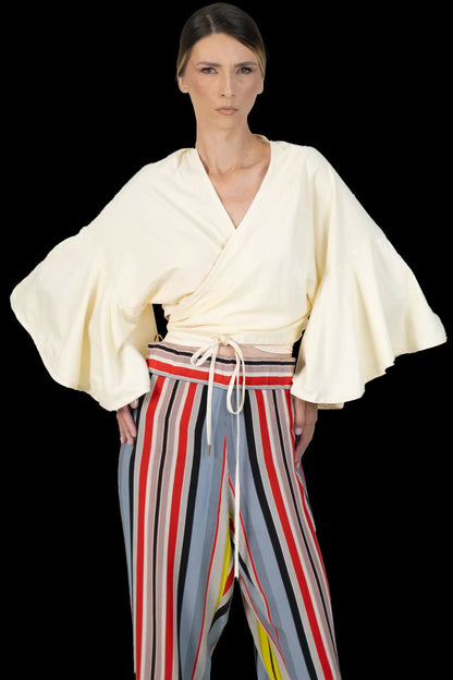 Cropped Creme Transpassado Paula Raia