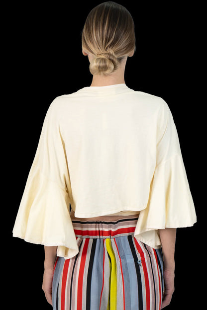 Cropped Creme Transpassado Paula Raia