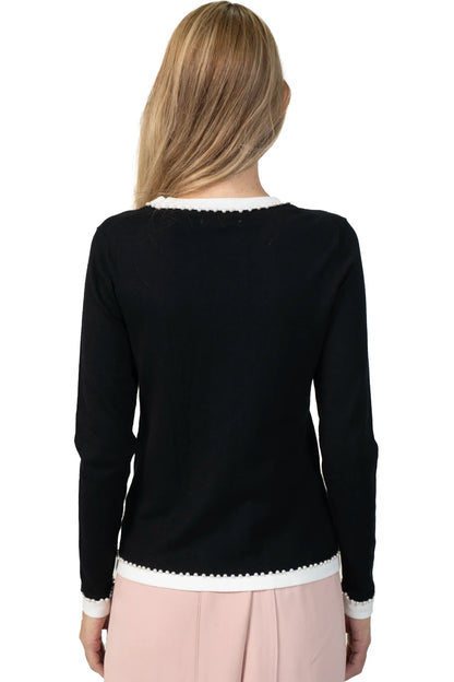 Cardigan Color Pérolas Detalhe Garimpo Adda