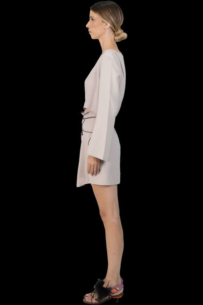 Vestido Bege Transpasse A.Brand