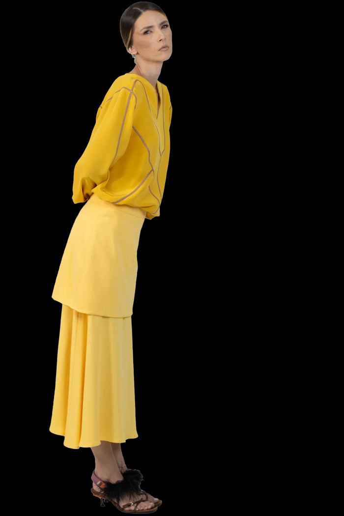 Blusa Amarela Seda