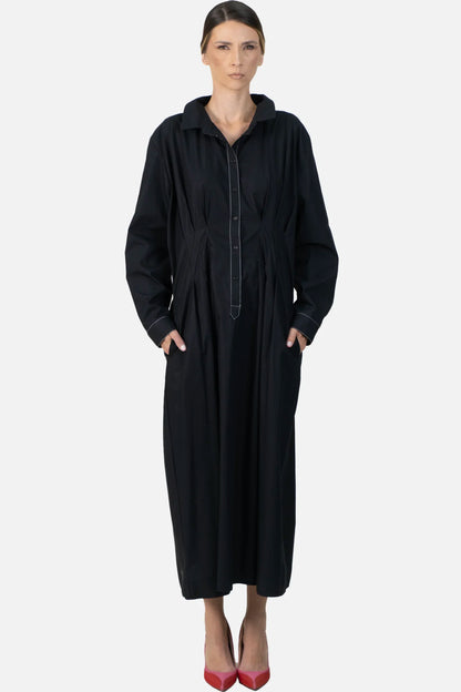 Vestido Preto Pesponto Zara