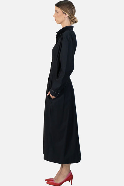 Vestido Preto Pesponto Zara